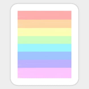 Unicorn pastel stripes watercolor artwork Sticker